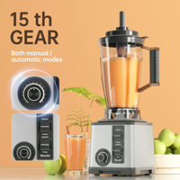 Krachtige blender met roestvrijstalen messen, 4-in-1 sapcentrifuge, blender en mixer voor thuisgebruik.