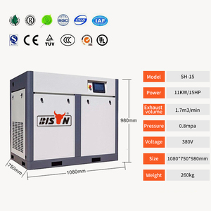 Compresseur à vis portable pour l'exploitation minière, 7.5kw, 8bar, 30kw, 400cfm, avec marteau perforateur, 37kw, vis 37kw S - Product Image 6