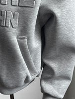 Sweat-shirt à capuche Yingling personnalisé avec logo, broderie 3D, coupe vintage, épais, à épaules tombantes, avec fermeture éclair