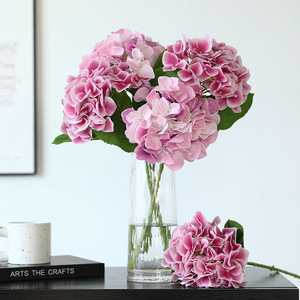 <b>Artificial</b> <b>Hydrangea</b> <b>Flowers</b> Plastic Silk Natural Touch Reusable Home Decor Wedding Props - Product Image 3