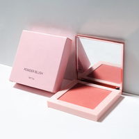 Palette de fard à joues personnalisée de luxe, vegan, scintillant, longue tenue, mat, résistant à l'eau, fabrication OEM, marque privée