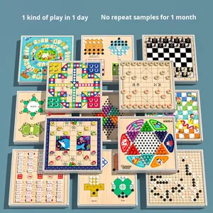 Ajedrez volador educativo para niños, damas de backgammon, juego de escuela primaria multifuncional dos en uno, juguete de tablero de ajedrez - Product Image 2