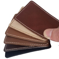 Nouvel étiquette vierge en PU gaufré écologique pour vêtements en denim, personnalisable en couleurs et formes, pour sacs et chaussures