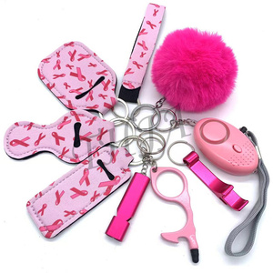 <span class=keywords><strong>Kit</strong></span> <span class=keywords><strong>de</strong></span> porte-clés d'autodéfense 9 pièces pour femmes - Outils <span class=keywords><strong>de</strong></span> sécurité légers en plastique et métal imperméables - Vente en gros - Product Image 4