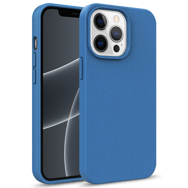 TPU Eco Friendly Wheat Straw Phone Case for iPhone 13 14 Pro Max Phone Case Material Wheat Straw Mobile Case for iPhone 15 16 17