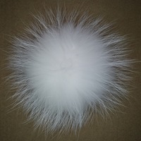 Cheveux longs 10 cm-15 cm Véritable Raton Laveur Laine Pompon Boule De Fourrure De Renard