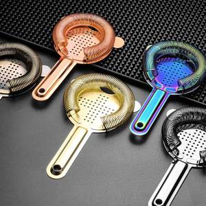 Custom Color PVD Coating <b>Mirror</b> Polished Dishwasher Safe 2 Prong Durable Bartender Cocktail Wine Mixing Bar Hawthorne Strainer - Product Image 2