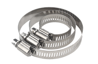 Collier de serrage à vis sans fin en acier inoxydable, réglable, métrique et impérial, pour tuyaux de plomberie