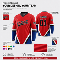 Maillot de hockey sur glace brodé sur mesure pour joueurs adultes et jeunes, entraînement et matchs, commandes en gros pour équipes de club