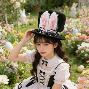 Accesorios para la Fiesta de Pascua, Disfraz de Fiesta de Pascua, Sombrero de Sombrerero Loco, Lindo Sombrero de Orejas de Conejo para Pascua - Product Image 2