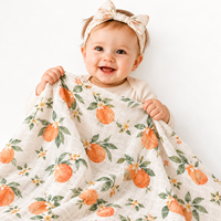 Couvertures pour bébés personnalisées imprimées sur mesure, 120x120cm, vente en gros, marque US Boutique Baby
