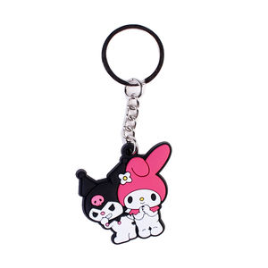 Fabrika toptan yeni varış PVC kauçuk sevimli karikatür 2D Kitty anahtar zincirleri özel Logo aksesuar promosyon satış anahtar zincirleri - Product Image 6