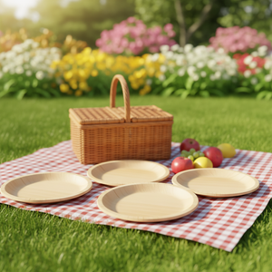 Assiettes et bols biodégradables légers en feuilles d'arec |   Articles de table jetables de style traditionnel, produits authentiques |   Écologique 200 - Product Image 2