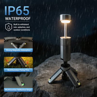 Lanterne de camping LED portable 13000mAh, étanche IP65, à intensité variable, magnétique, télescopique, pour le camping
