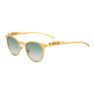 Nouvelles lunettes de soleil rétro pour femmes, motif tête de léopard, C4, poudre dorée, verres PC UV400, protection solaire tendance, style sortie - Product Image 5