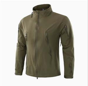 Chaqueta softshell DFJS01 con cuello plegable, forro polar, impermeable, ropa de invierno cálida, chaqueta cálida para deportes al aire libre. - Product Image 6