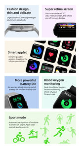 Nouvelle montre intelligente <span class=keywords><strong>2023</strong></span> OEM Logo de démarrage personnalisé Écran tactile complet Sport Fitness IP67 Étanche Montre intelligente I13 pour Android IOS - Product Image 2