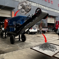 Concasseur à mâchoires diesel de type Rock Jaw, concasseur à mâchoires mobile portable européen, pour nouvelle machine de concassage à mâchoires, concassage de gravier