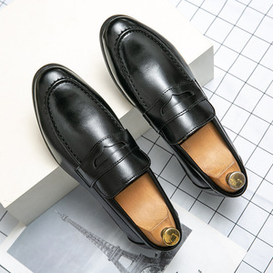 Zapatos Oxford de Lujo para Hombre, Estilo Británico, de Cuero Suave, Planos, con Cierre Deslizante, para Otoño - Product Image 3