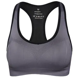 TOPKO High Quality Custom Logo Design Nylon Material Ladies Tops Racerback Sport bra