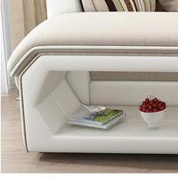 Canapé d'angle en tissu en U 7 places moderne, extensible, inclinable et convertible pour appartement