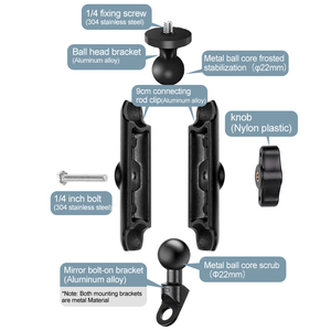 Đối với GoPro 12 11 10 9 8 xe máy xe đạp chủ Handlebar gương núi khung cho SJCAM insta360 hành động phụ kiện máy ảnh - Product Image 6