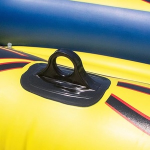 PVC Inflatable <b>Boat</b> Rafts 3 Person for Adults & Kids Comes W/ Pole Oar Holders <b>Cushioned</b> Comfortable Base 8 Ft Size Yellow - Product Image 4