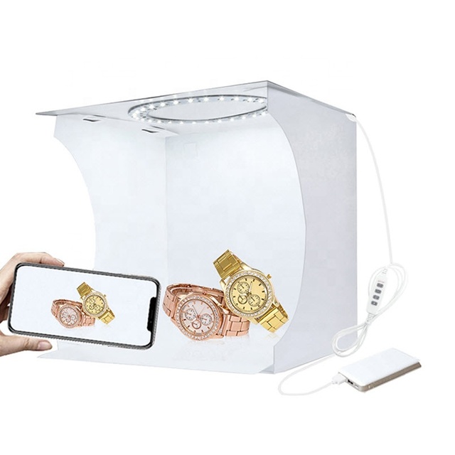 PULUZ Photo Light Box Studio Equipment 20cm Portable Mini Photography Photo Shooting Softbox With 6 Colors Backdrops CRI 95 Plus