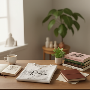 T-Shirt da Donna Comfort Colors, Collo Tondo, Manica Corta, 100% Cotone Jersey, Stampa 'Empowered Woman Affirmation International' - Product Image 2