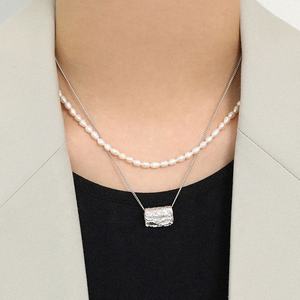 قلادة لؤلؤ المياه العذبة الراقية قلادة لؤلؤة الزنمة الفردية للنساء الصيف نمط - Product Image 2