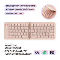 Clavier sans fil pliable 68 touches format de poche 163g compatible multi-systèmes rechargeable Type C Distributeurs Importateurs Vente en gros OEM