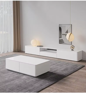 Ensemble moderne de <span class=keywords><strong>meuble</strong></span> <span class=keywords><strong>TV</strong></span> et table basse en bois pour salon et chambre à coucher, console multimédia de luxe, unité <span class=keywords><strong>TV</strong></span> adaptée aux téléviseurs de 65 pouces et plus - Product Image 4