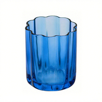 Maßgefertigte Neue Design-Feiertagsgefäße Europäisches Kristallglas Hochfuß-Champagner Kreative Glas-Kerzenhalter Kerzenständer