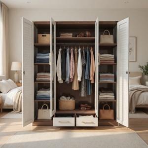 <span class=keywords><strong>Armoire</strong></span> métallique moderne à prix abordable, design Louvre, démontable, pour chambre à coucher, Chine - Product Image 5