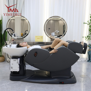 Hot Sale Elektrische verstellbare Spa-Therapie Friseursalon Shampoo Bowl Stuhl Keramik Becken Liege mit Fuß Spa Bett für Barbershop - Product Image 3