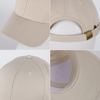 Venta al por mayor logotipo personalizado 6 paneles de algodón liso curvo sin estructura ajustable papá sombrero deportes gorra de béisbol