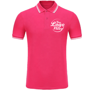 Hombres Mujeres Personalizado de gran tamaño Transpirable de manga corta para camisa Herramientas Solapa Camiseta Publicidad Cultura Grupo americano Uniforme - Product Image 1