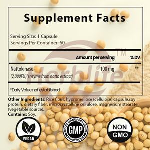 Capsules de Nattokinase OEM ODM 2000 FU/100mg - Enzyme naturelle issue de soja fermenté, soutien à la circulation sanguine saine, végétalien - Product Image 2