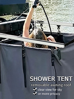 Tente de douche portable pour voiture, abri latéral pour véhicule, cabine d'essayage et de toilette pour SUV, idéale pour le camping en extérieur