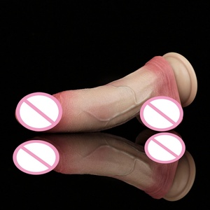OS-ADL5002 Real Muscle Veins Emerge Super Realistic Liquid Platinum Silicone Double Layer <b>Dildo</b> - Product Image 2