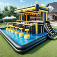 Nouvelle Conception en Promotion : Plateforme Flottante Gonflable pour Piscine avec Sièges – Idéale pour Fêtes en Jardin et Loisirs Aquatiques