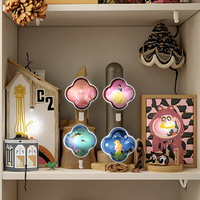 Lampe de nuit pour enfants W087, lustre en plastique de dessin animé, éclairage en ABS, lampe de chevet blanc chaud, taille moyenne, alimentation par prise électrique