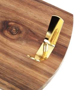 <span class=keywords><strong>Jamonero</strong></span> personalizado para rebanar jamón de madera de acacia con almohadillas antideslizantes - Product Image 4