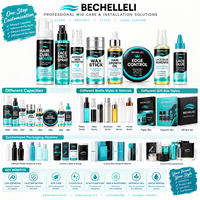 Kit d'installation de perruques à usage domestique : Colle à dentelle imperméable, Spray de fusion, Huile de croissance capillaire, Produits de soin des cheveux, Kit de produits pour perruques à dentelle, Marque privée