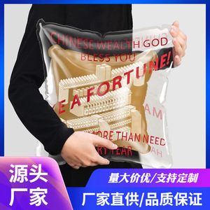 Almohada Inflable de PVC Cuadrada, Personalizada, Transparente, de Doble Capa, para Campamento, Viajes, Uso en Automóvil, Campañas Publicitarias - Product Image 2