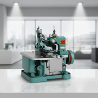 GN1-6D Machine à coudre électrique domestique mini surjeteuse à lit plat, alimentation manuelle, vitesse moyenne, point surjeteur 3 fils, moteur intégré