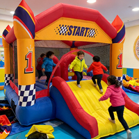 Château gonflable personnalisé en tissu Oxford avec installation facile, maison de saut haut de gamme pour enfants et adultes, capacité de 500 kg
