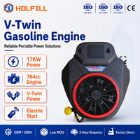Moteur à essence LONCIN LC2P80F 764CC 17KW V-Twin 4 temps à démarrage électrique de qualité commerciale certifié CE/EPA EURO 5 pour bateau