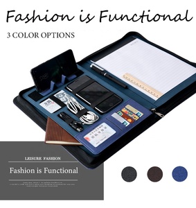 Pu da A4 A5 B5 kinh doanh chất kết dính thư mục tập tin tổ chức danh mục đầu tư với hộp túi trường hợp cho văn phòng làm việc Túi xách cặp - Product Image 2