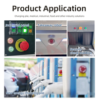 Bouton d'urgence HBAN Factory CE EN ISO 13850, interrupteur d'arrêt NC 22 mm pour panneau de sécurité d'ascenseur et stations de recharge